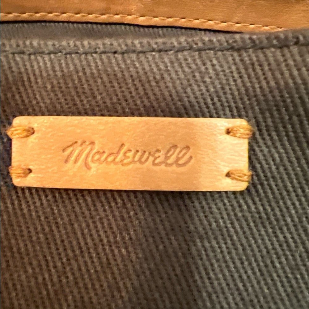Madewell Tan Genuine Leather Crossbody Shoulder Bag Minimalist Flap - Picture 15 of 16